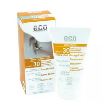eco cosmetics -  Eco Cosmetics SPF 30 tonowany krem na słońce z rokitnikiem i oliwą z oliwek, 75 ml 